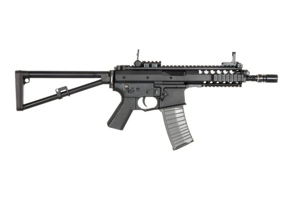 D-Boys/Double Bell BI-8002 KAC PDW AEG Metal Airsoft Gun - Black - Image 4