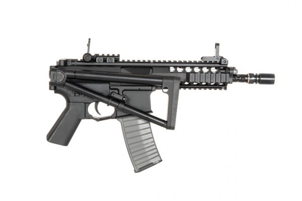 D-Boys/Double Bell BI-8002 KAC PDW AEG Metal Airsoft Gun - Black - Image 2