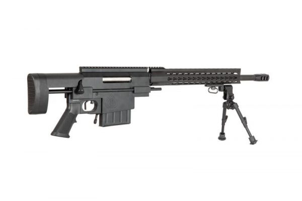 Jing Gong 3202-S Keymod Bolt Action Airsoft Sniper Rifle - Black - Image 5