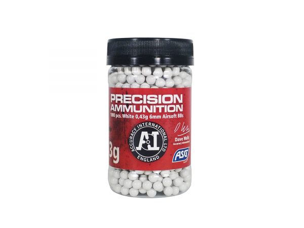 ASG Accuracy Int. 0.43g airsoft BB 1000 rds - Bottle
