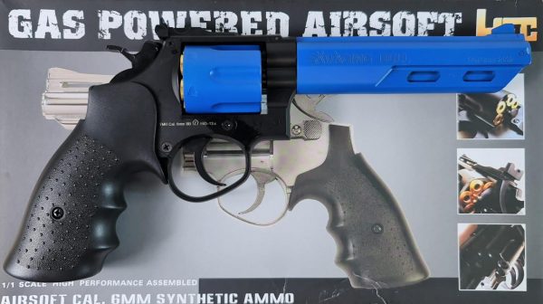 Two Tone HFC Gas 6 inch Polymer Revolver - Blue - Image 3