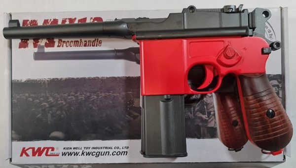 Two Tone KWC M712 Broom Handle co2 Machine Pistol - Red
