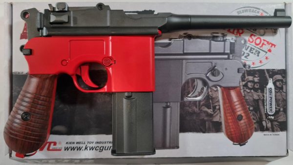 Two Tone KWC M712 Broom Handle co2 Machine Pistol - Red - Image 2