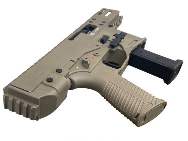 Airsoft GHM9-G Licensed By Lambda Defence B&T GBBR SMG - Tan - Image 3