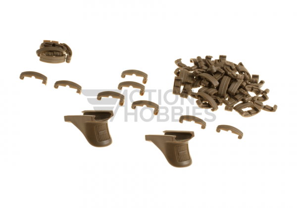 RIS Rail Index Clip Set And Thumb Stops - Tan