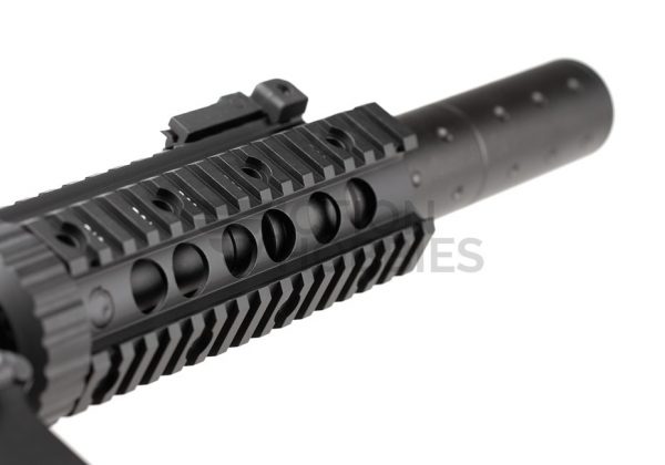 E&C M4 CQB SD RIS Silencer 1.0 Airsoft Rifle - Black - Image 5