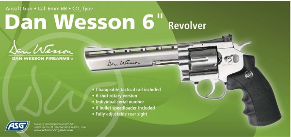 Dan Wesson CO2 Revolver 6 Inch Silver - Image 4