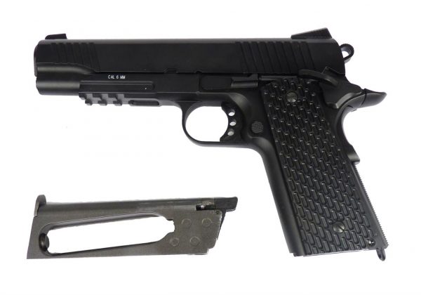 KWC 1911 A1 Tactical co2 Gas Pistol - Black - Image 7