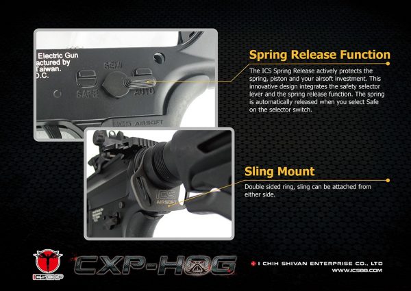 ICS CXP HOG QRS Airsoft Gun - Discontinued - Image 11
