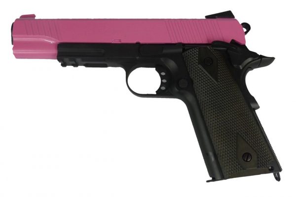 KWC 1911 Tactical Railgun Co2 Airsoft Pistol - Pink