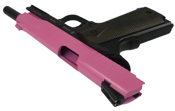 KWC 1911 Tactical Railgun Co2 Airsoft Pistol - Pink - Image 10