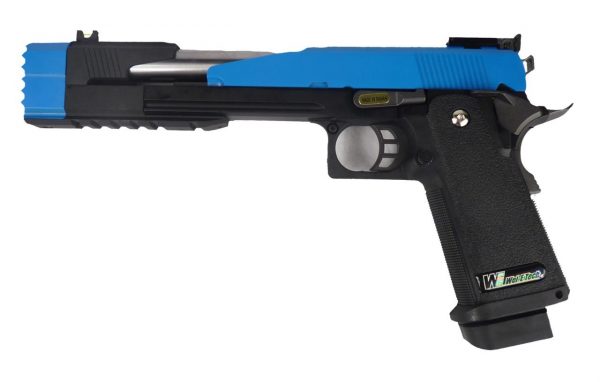 WE-Tech Two Tone 7" Dragon A Hi-Capa Gas Blowback Airsoft Pistol - Blue