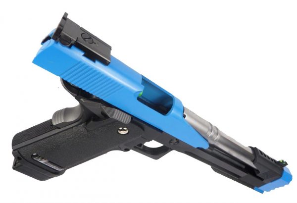 WE-Tech Two Tone 7" Dragon A Hi-Capa Gas Blowback Airsoft Pistol - Blue - Image 9