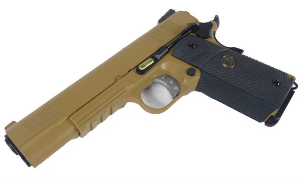 WE-Tech 1911 MEU Airsoft Pistol - Tan - Image 2