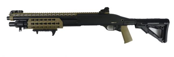 Secutor Velites M870 S-V Tri-Shot Spring Shotgun - Tan - Image 3