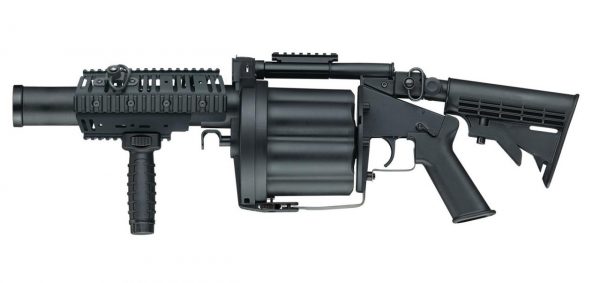 ICS Long MGL 6 Round Grenade Launcher - Black - Image 2
