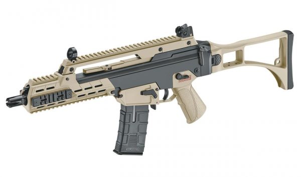ICS G33F Folding Stock Airsoft Rifle - Tan/Black - Discontinued - Image 3