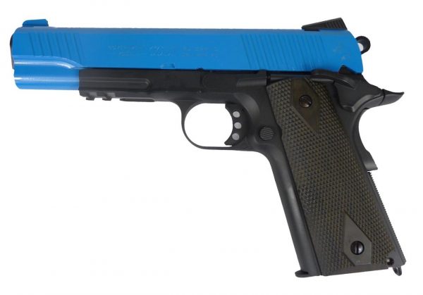 KWC 1911 Tactical Railgun Co2 Airsoft Pistol - Blue - Image 2