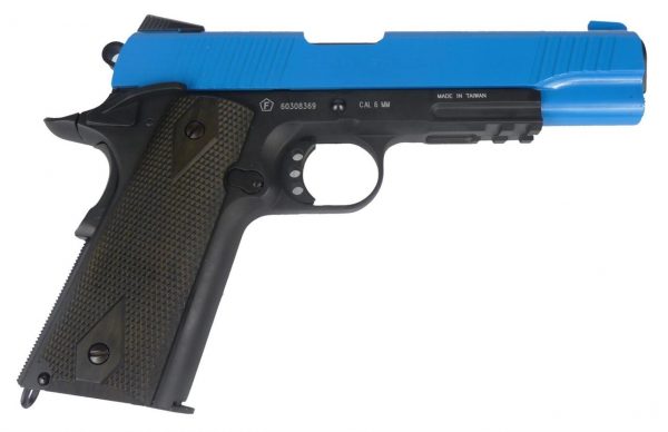 KWC 1911 Tactical Railgun Co2 Airsoft Pistol - Blue - Image 5