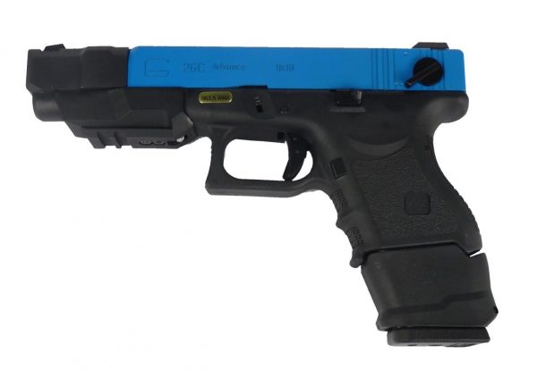 WE-Tech Two Tone EU26 Advance GBB Airsoft Pistol - Blue - Image 7