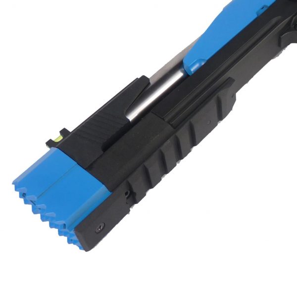 WE-Tech Two Tone 7" Dragon A Hi-Capa Gas Blowback Airsoft Pistol - Blue - Image 4