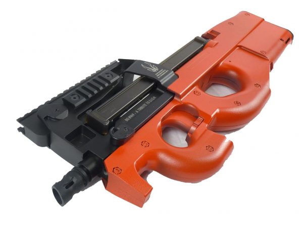 Two Tone King Arms P90 Tactical Airsoft Gun - Red - Discontinued - Image 5