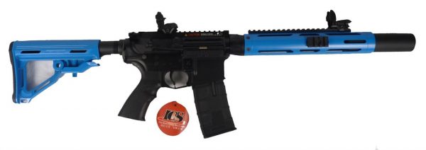 Two Tone ICS CXP-HOG Tubular SD MTR EBB Airsoft Gun - Blue - Discontinued - Image 2