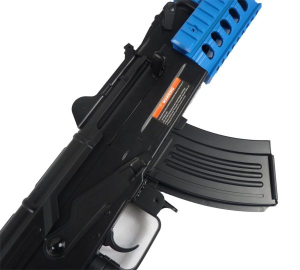 Two Tone Cyma AK47 Tactical CM521C Airsoft Gun - Blue - Image 4