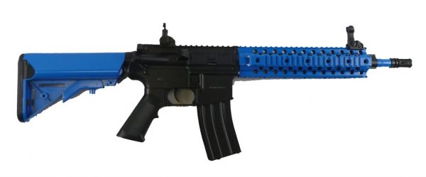 Two Tone Cyma CM501 M4 CQB RIS Sportline Airsoft Rifle - Blue - Image 6