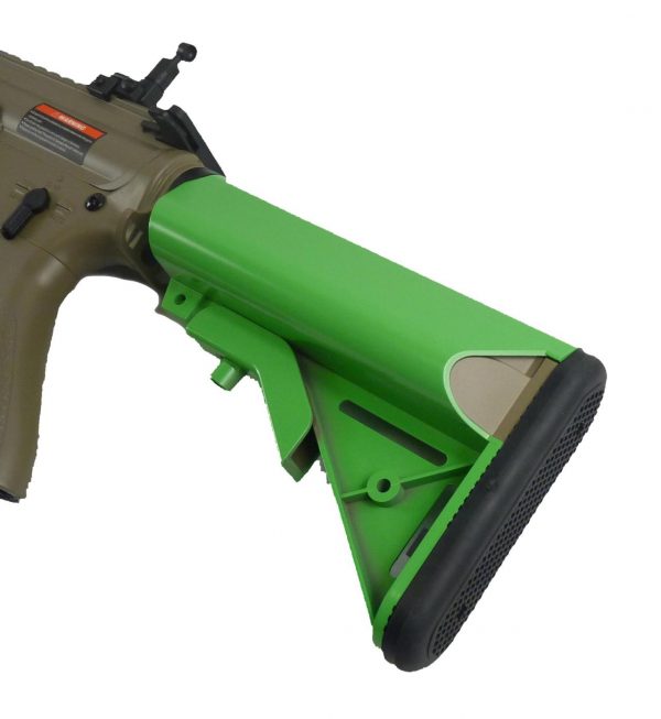 Two Tone Cyma CM515 M4 Long Keymod Sportline Airsoft Rifle - Tan/Green - Image 4