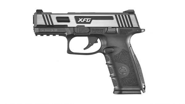 ICS XFG Gas Blowback Pistol - Black And Silver