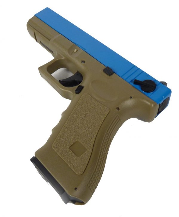 Two Tone Cyma CM030 EU18C Airsoft EAP - Tan/Blue - Image 3