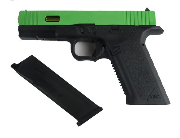 Two Tone KWC Model 17 co2 Blowback Pistol - Green - Image 5