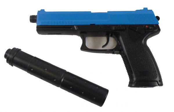 Two Tone HFC MK23 Non Blow Back Airsoft Pistol - Blue - Image 2