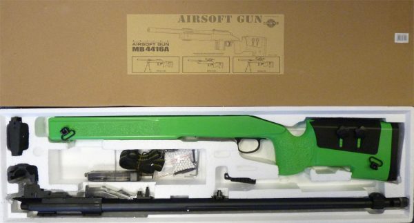 Two Tone Well MB4416 M40A3 Airsoft Sniper Rifle - Green - Image 5