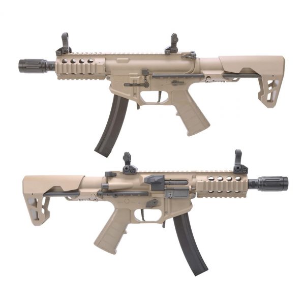 King Arms PDW 9mm SBR Shorty Airsoft Gun - Dark Eath