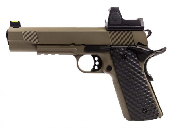 Raven M1911 MEU Railed Airsoft Pistol With BDS - Tan