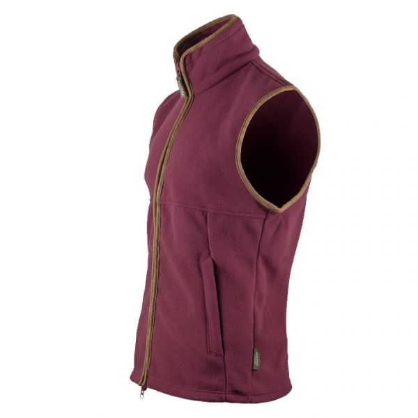 Jack Pyke Countryman Fleece Gilet - Burgundy - Image 2