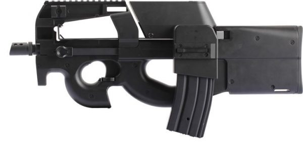 JG P90 Bullpup Airsoft Gun With Box Magazine - Black