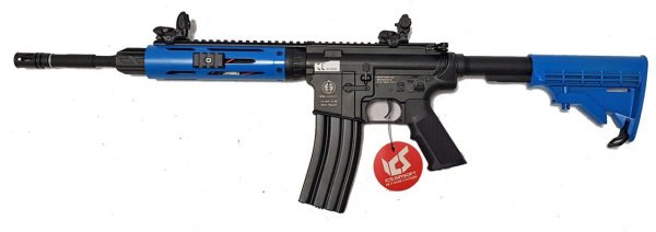 Two Tone ICS M4 A1 Tubular RAS Short Airsoft Rifle - Blue - Discontinued - Image 4