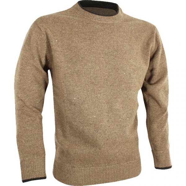 Jack Pyke Ashcombe 100% Lambwool Crew knit Jumper Barley