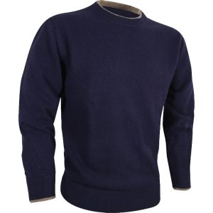 Jack Pyke Ashcombe 100% Lambwool Crewknit Jumper Navy