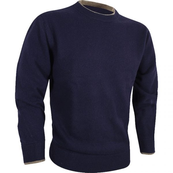 Jack Pyke Ashcombe 100% Lambwool Crewknit Jumper Navy