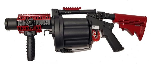 Two Tone ICS Long MGL 6 Round Grenade Launcher - Red