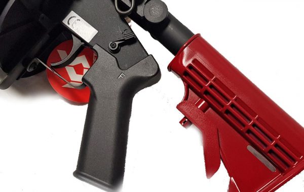 Two Tone ICS Long MGL 6 Round Grenade Launcher - Red - Image 3