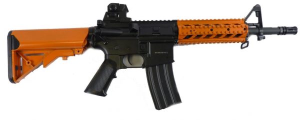 Two Tone Cyma CM517 M4 Stubby Sportline Airsoft Rifle - Orange - Image 2
