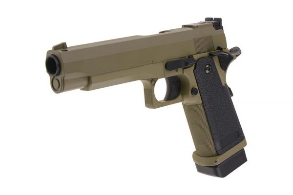 Cyma CM128 Hi-Capa Series Airsoft AEP - Tan - Image 3