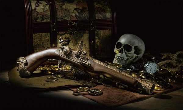 HFC 18th Century Pirate Flintlock Gas Pistol HG-502GN - Gold - Image 2