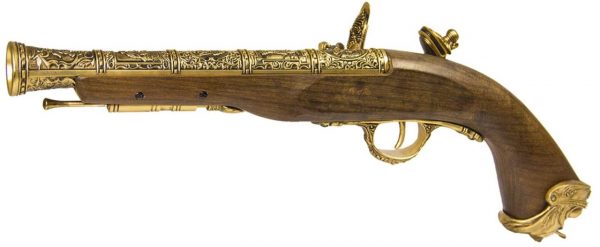 HFC 18th Century Pirate Flintlock Gas Pistol HG-502GN - Gold