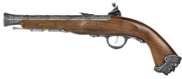 HFC 18th Century Pirate Flintlock Gas Pistol HG-502BN - Gun Metal Grey